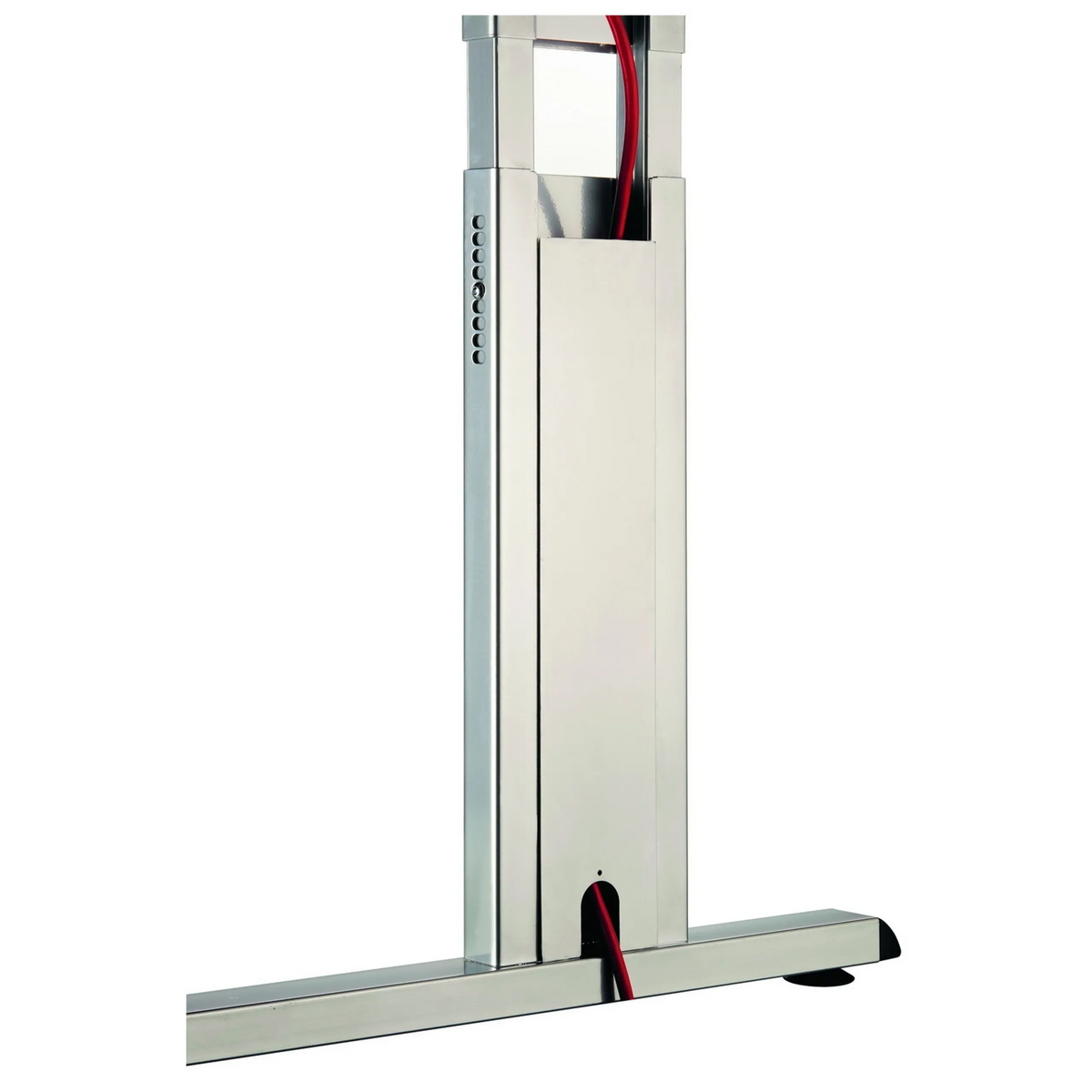 Silbernes Gestellbein des höhenverstellbaren Schreibtisches MEGA 614 S von hjh OFFICE PRO