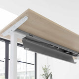 Unterkonstruktion und Tischplatte in Asteiche des elektrisch höhenverstellbaren Schreibtischs XBHM 19 GG von hjh OFFICE PRO