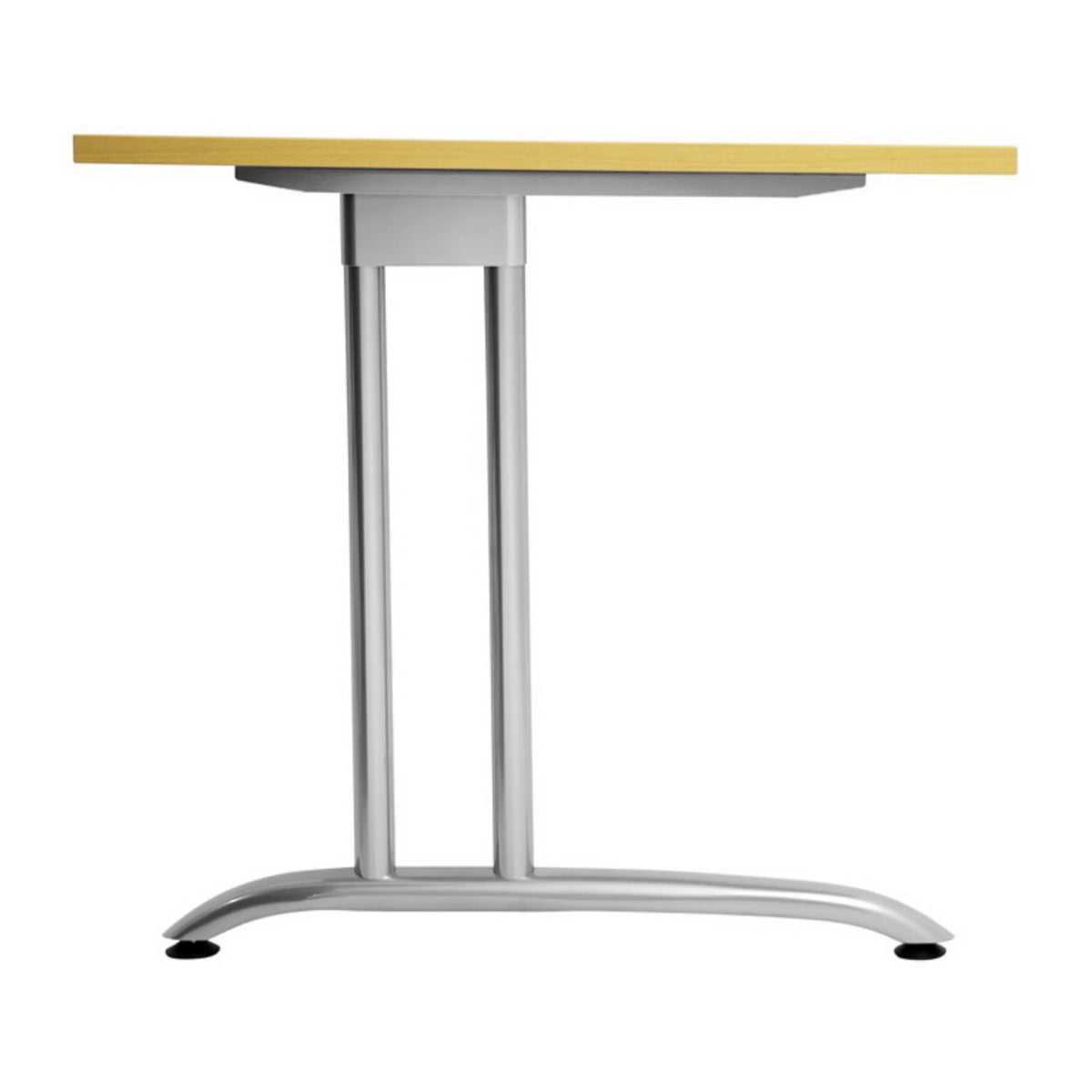 Tischgestell in Silber mit hellbeiger Tischplatte des Schreibtischs BELA 16 S von hjh OFFICE PRO