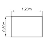 Technische Zeichnung des Schreibtischs ZENO 12 G mit 1,20 x 0,80 m von hjh OFFICE PRO