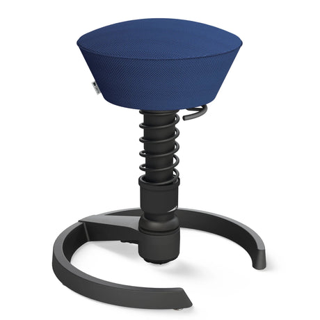 Swopper AERIS SWOPPER MIT GLEITER mit blauem Sitzbezug und schwarzem Gestell mit Federung von Aeris - Impulsmöbel