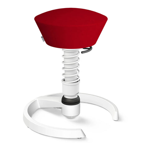 Swopper AERIS SWOPPER MIT GLEITER mit roter Sitzfläche und weißem Gestell von Aeris - Impulsmöbel