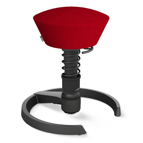 Swopper AERIS SWOPPER MIT GLEITER mit rotem Sitzbezug und schwarzem Gestell von Aeris - Impulsmöbel