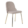 Vierfußstuhl BELLA GOLD S in Taupe mit gepolsterter Sitzfläche und goldfarbenen Metallbeinen von Grospol