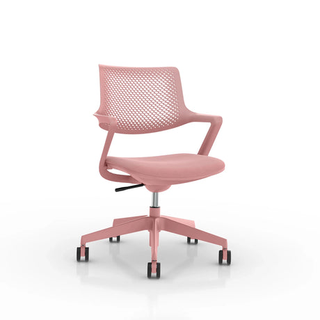 Rosa Bürostuhl FLEX CHAIR mit perforierter Rückenlehne und Rollenfußkreuz von Bosen Europe