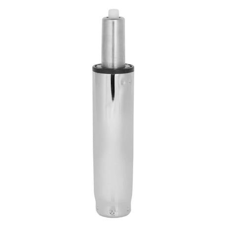 Gasfeder GF-L in glänzender Chrom-Optik mit weißem Knopf oben von hjh OFFICE