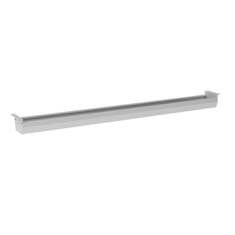 Silberner horizontaler Kabelkanal KC S in einer Länge von 180 cm als Zubehör von hjh OFFICE PRO
