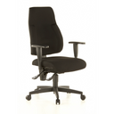 Schwarzer Profi-Bürostuhl LADY SITNESS C K2 mit Armlehnen und Rollenkreuz von Topstar