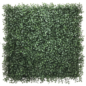 Grüne Pflanzenmatte LEAFLUXE 1 mit dichten, kleinen Blättern in quadratischer Form von hjh LIVING