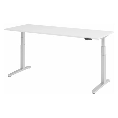 Elektrisch höhenverstellbarer Schreibtisch XBHM 20 SS in Weiß mit Bedienfeld von hjh OFFICE PRO
